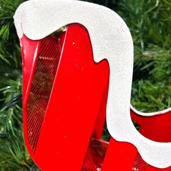 Christmas Candy Sleigh Metal Table Decor Holiday Home Decoration Centerpiece - Picture 4 of 4